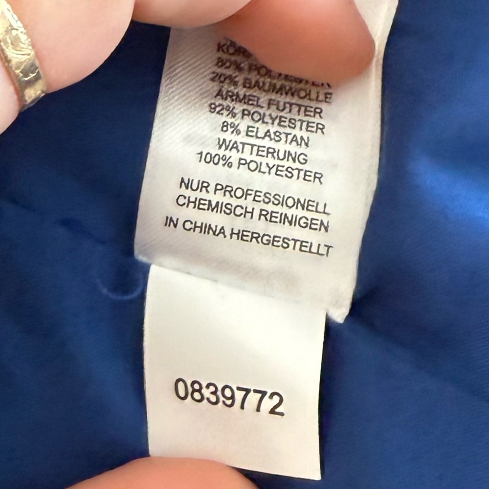 Caroline Constas Quilted Patchwork Print Linen Bl… - image 4